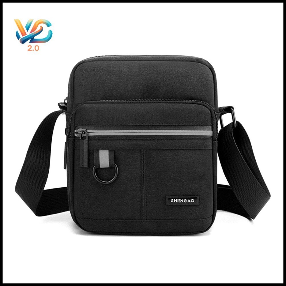 Small Canvas Crossbody Bag, Mini Messenger Bag for Phone, Portable Shoulder Bag